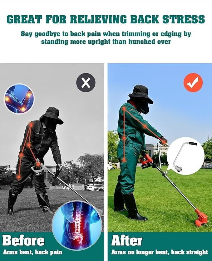 Ergonomic Trimmer Grip String Trimmers Handle Weed Eater Handle Extension Tools