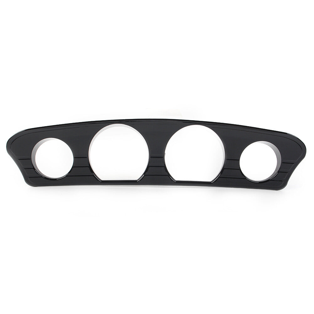 Black Tri Line Gauge Stereo Accent Trim Cover for Harley Touring 2014-2021 2015 Q