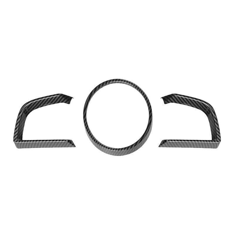 for Mazda 3 Axela 17-2018 Carbon Fiber Look Dash Speedometer Odometer Ring Trim
