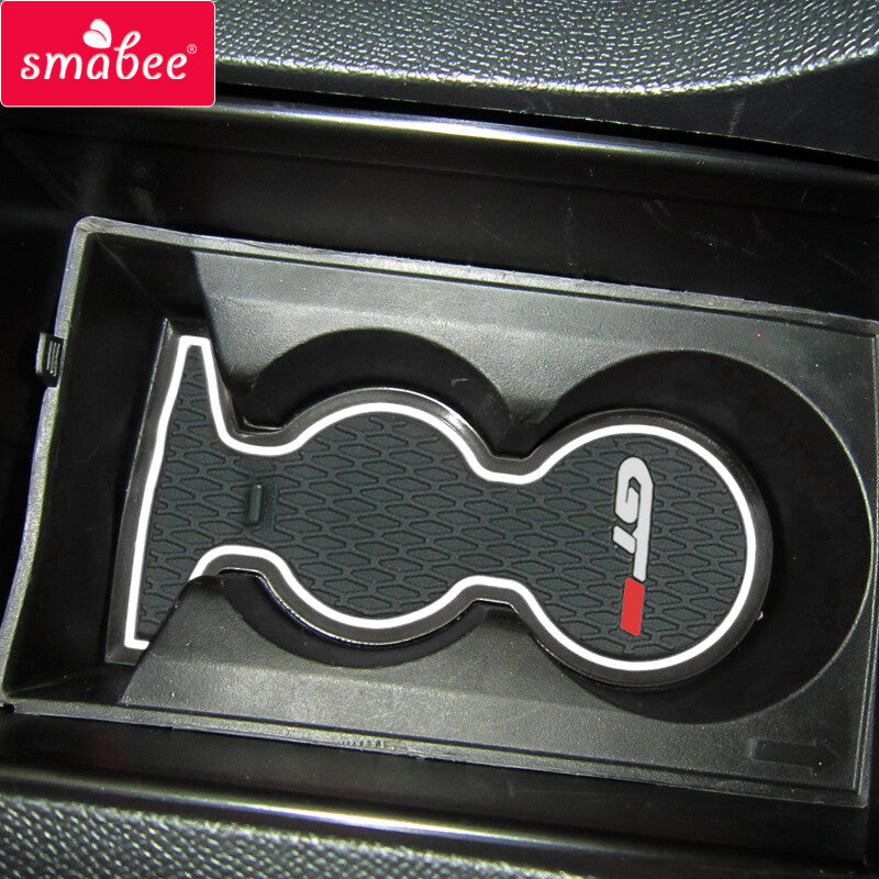 Anti-slip Gate slot mat for Peugeot 308 2014 ~ 2019 T9 Cup Holders Non-slip Mats
