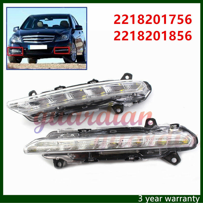 A pair of LED DRL fog lights suitable for Mercedes S450 S550 S600 S63 CLS GLK R-Class