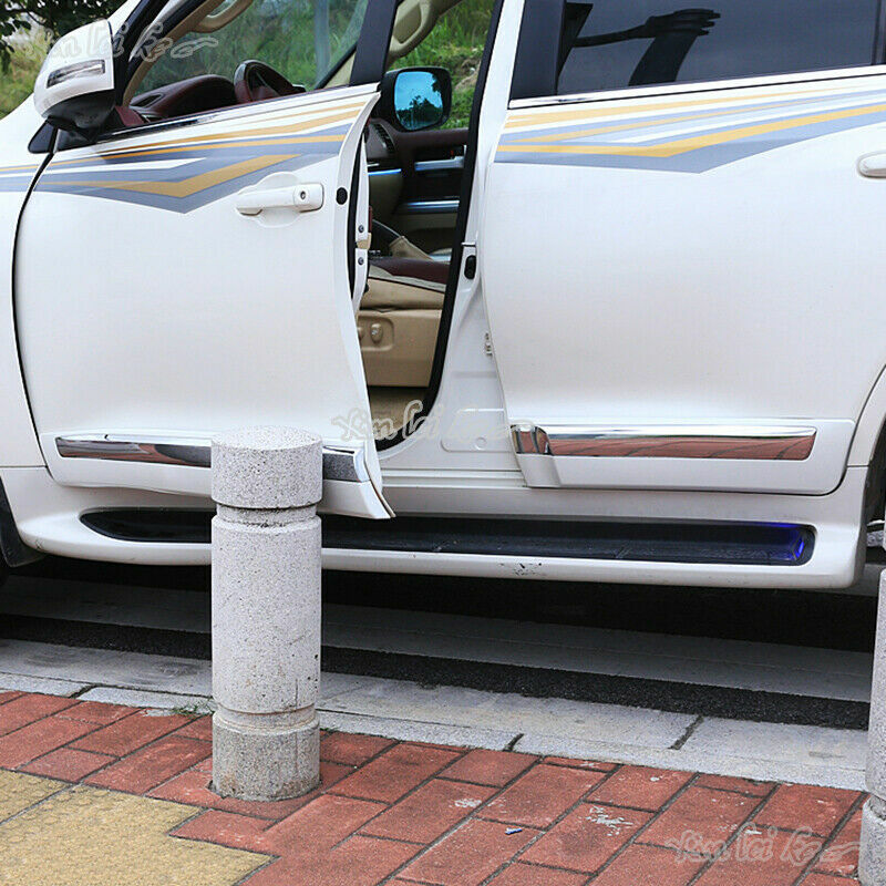 for Toyota Prado FJ150 2010-2020 Pearl White Side Body Molding Guard Cover Trim