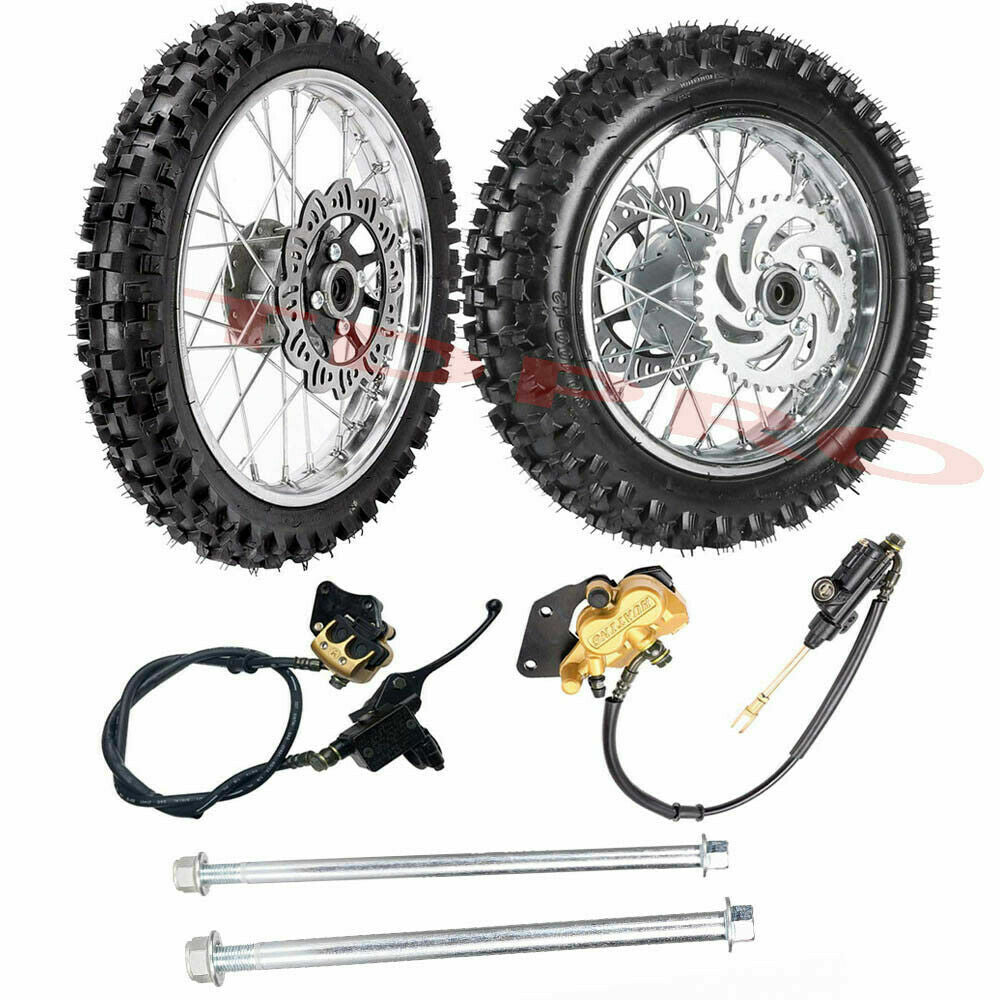 Front 60/100-14 Rear 80/100-12 Tyre Wheel Rim Thumpstar 70 110cc 125cc Pit Bike