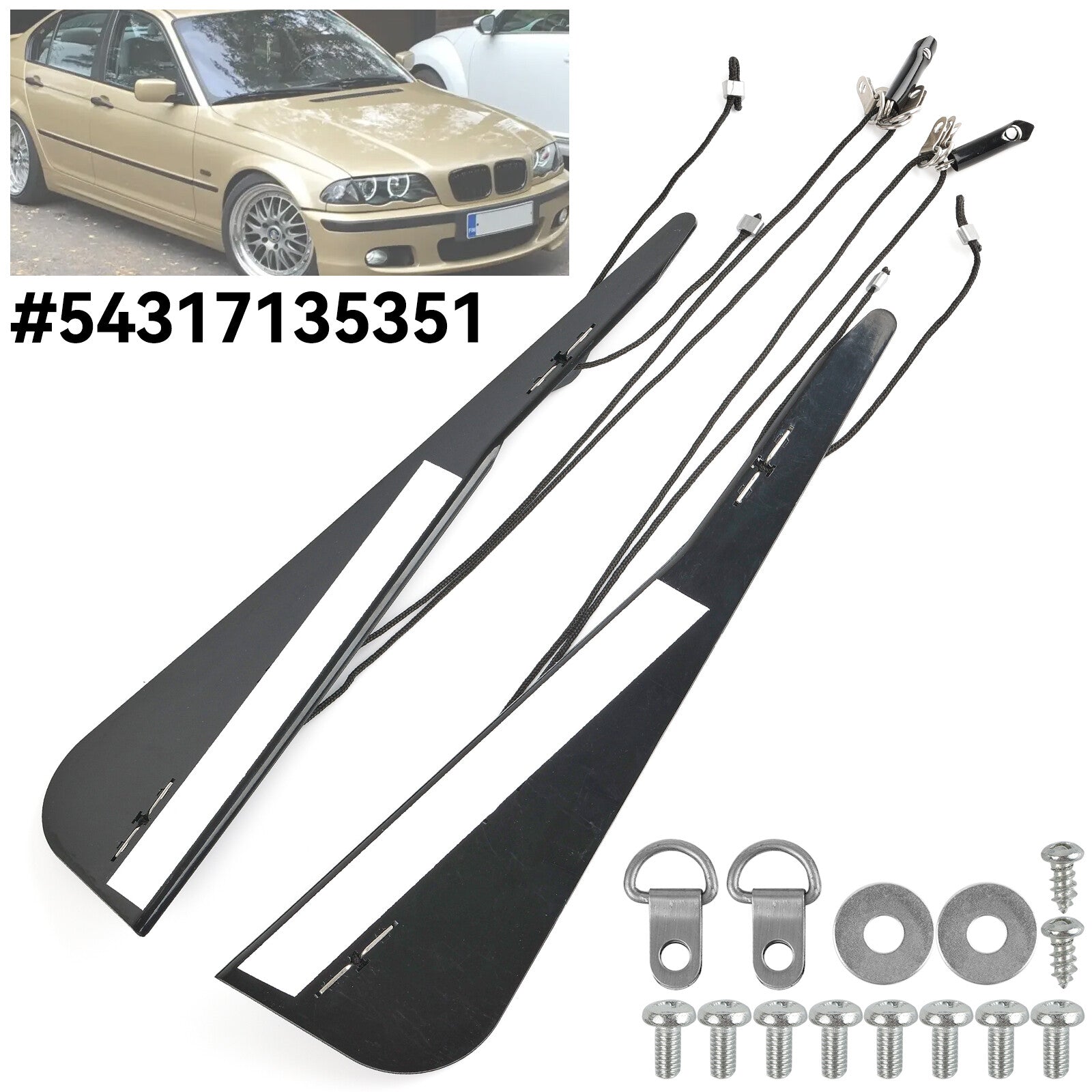 for BMW E46 325Ci M3 2-Door Repair Kit Convertible Top ¡°C¡± Column 54317135351