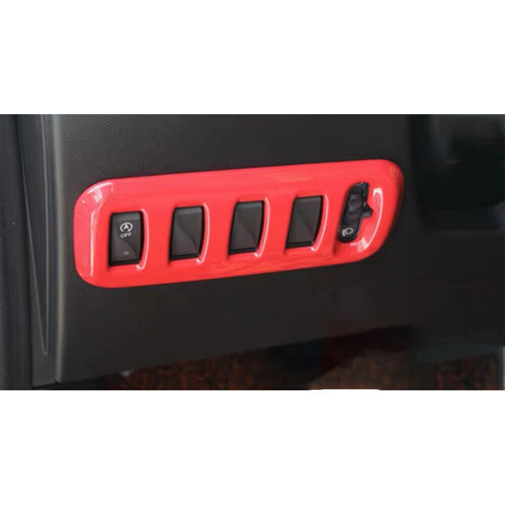 Headlight Button Frame Cover Trim Fit for Mercedes-Benz for SMART 15-2018 Bright Red