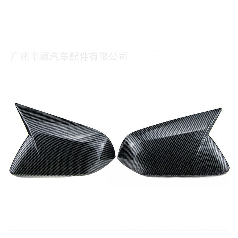 For 2015-2022 for Ford for Mustang Carbon Fiber ABS OX Horn Rear View Mirror Cover Trim