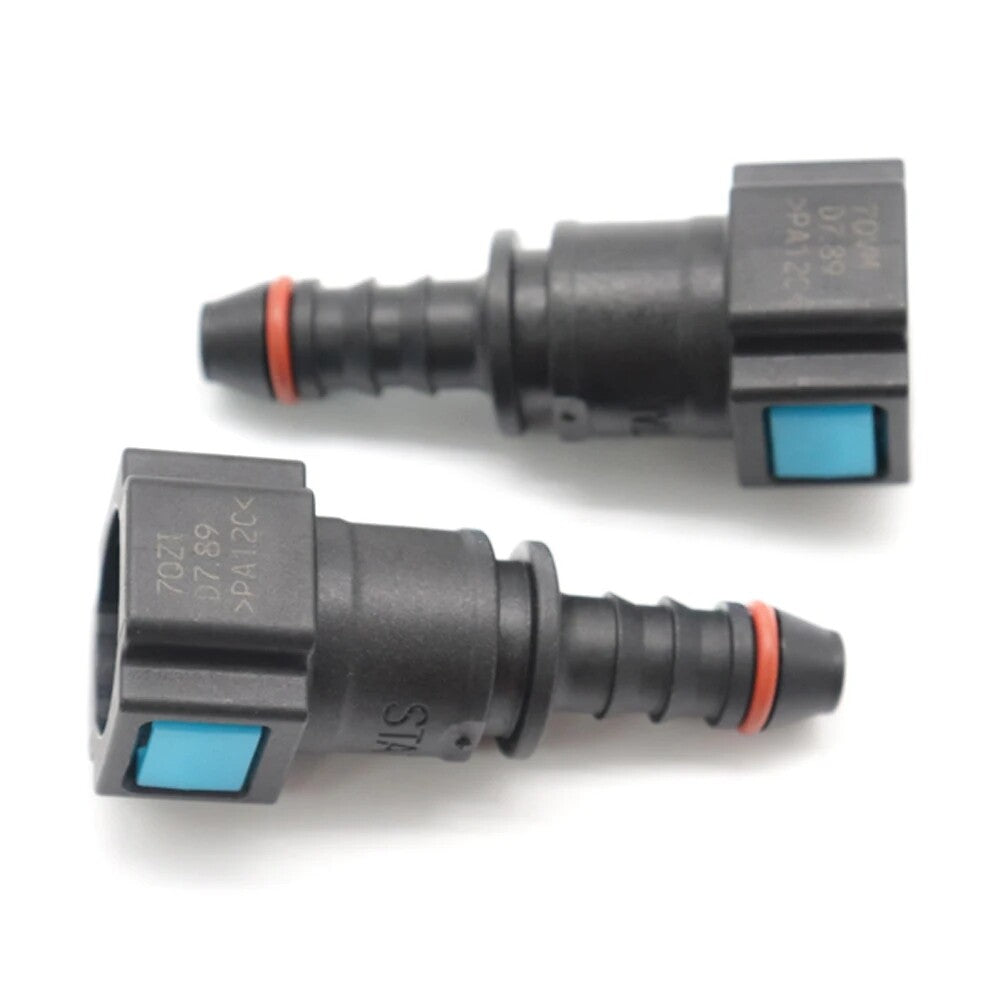 New Fuel Line Hose Pipe Quick Release Female Connector ID6 8x6 180¡ã 7.89mm 2PCS Q