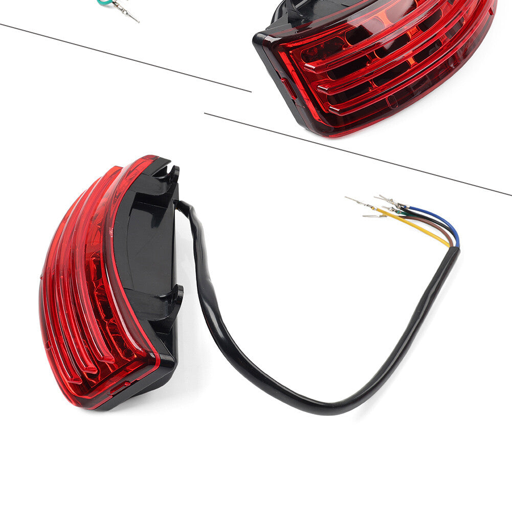 Tri-Bar LED Rear Tail Brake Mudguard Light for Harley Road King Road Glide Red