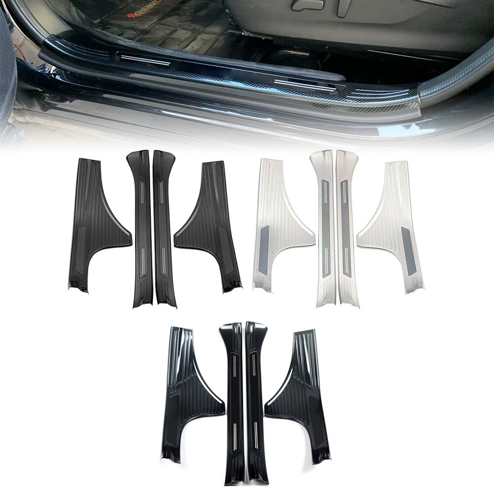 Stainless Steel inner Door Sill Scuff Plate Cover Fit for Subaru Forester 2019-23