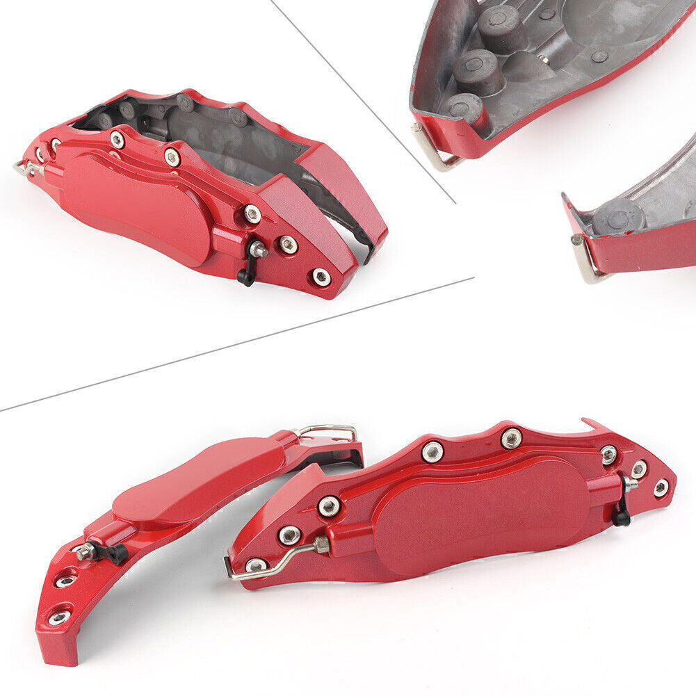 2x Car 3D Metal Brake Caliper Covers Universal Front & Rear Large colorful Q