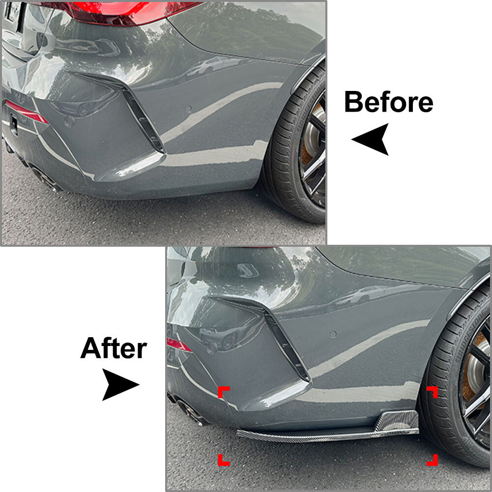 Rear Bumper Lip Wrap Corner Spoiler Cover for BMW 4 Series G22 G23 M Sport 20-23 Q