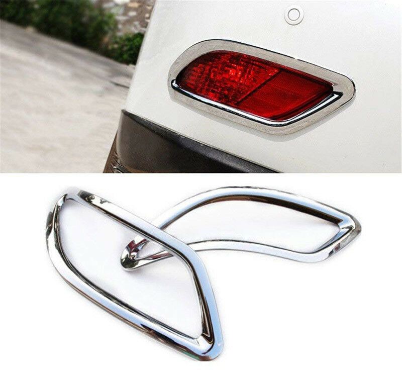 2P Chrome Rear Fog Light Lamp Frame Trim for Lexus RX270 RX350 RX450 2010-2015