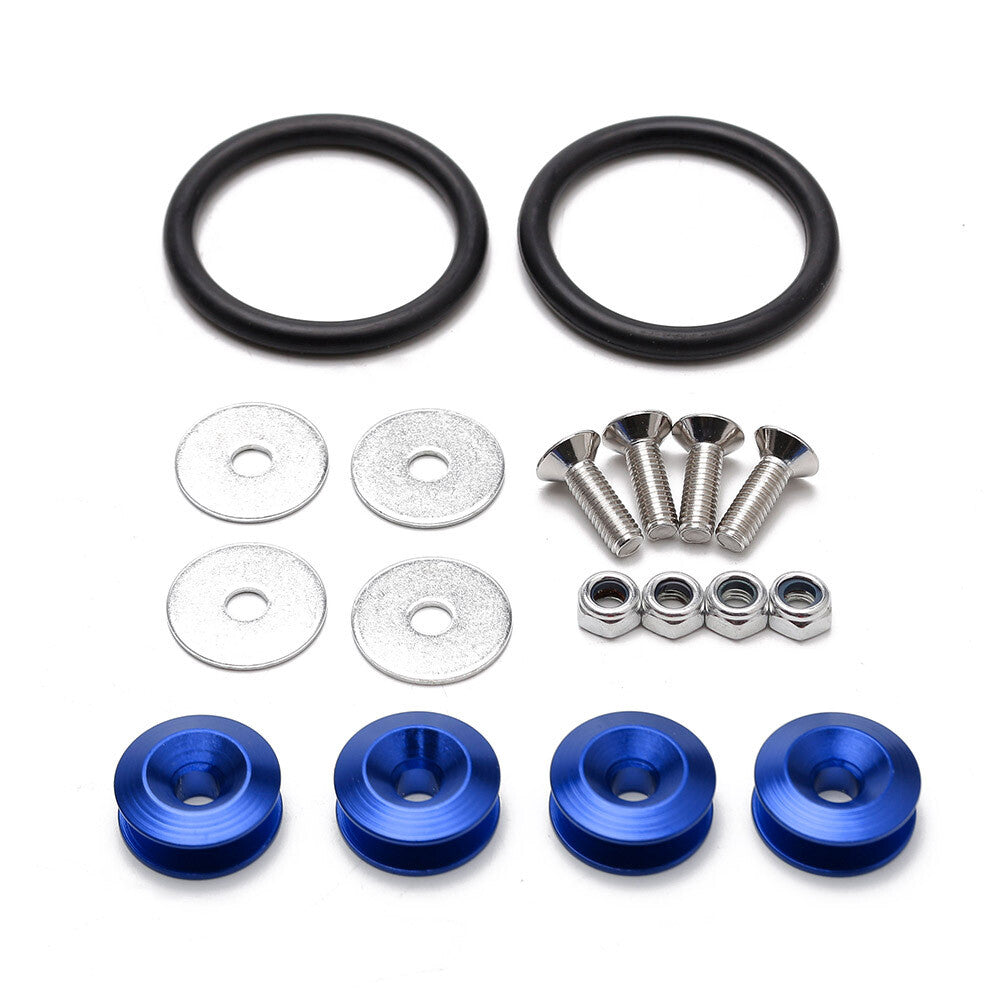 JDM Blue Quick Release Fasteners For Car Bumpers Trunk Fender Hatch Lids Kit