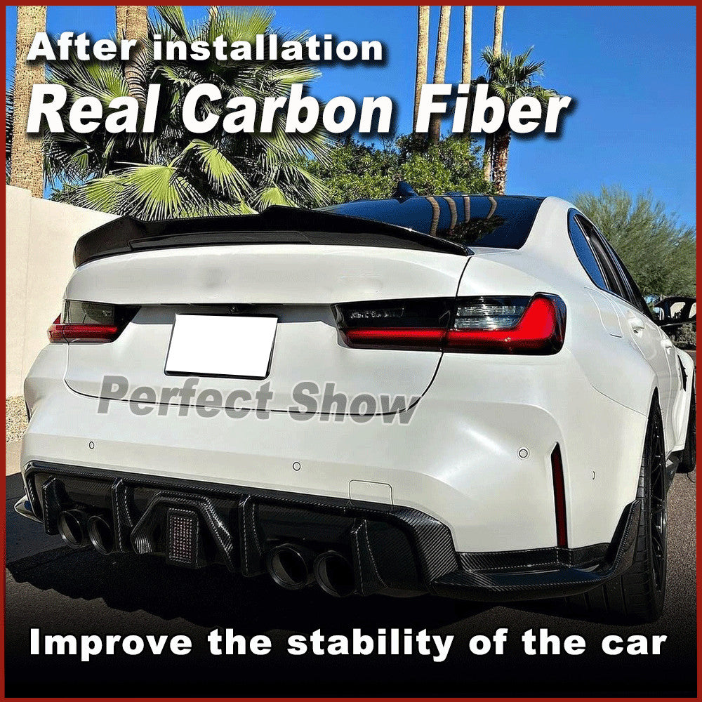 for BMW G20 330i M340i G80 M3 2019-2023 REAL Carbon Rear Trunk Boot Spoiler Wing