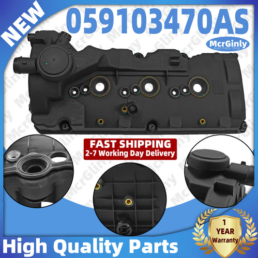 Engine valve cover with gasket 059103470AS, suitable for Audi A5, A6, A7, Q5, and Touareg 3.0T. n