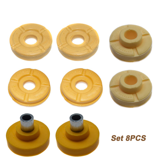 Mounting bushings for front and rear upper speed reduction and shock absorber supports of X5, E70, X6, and E71 v