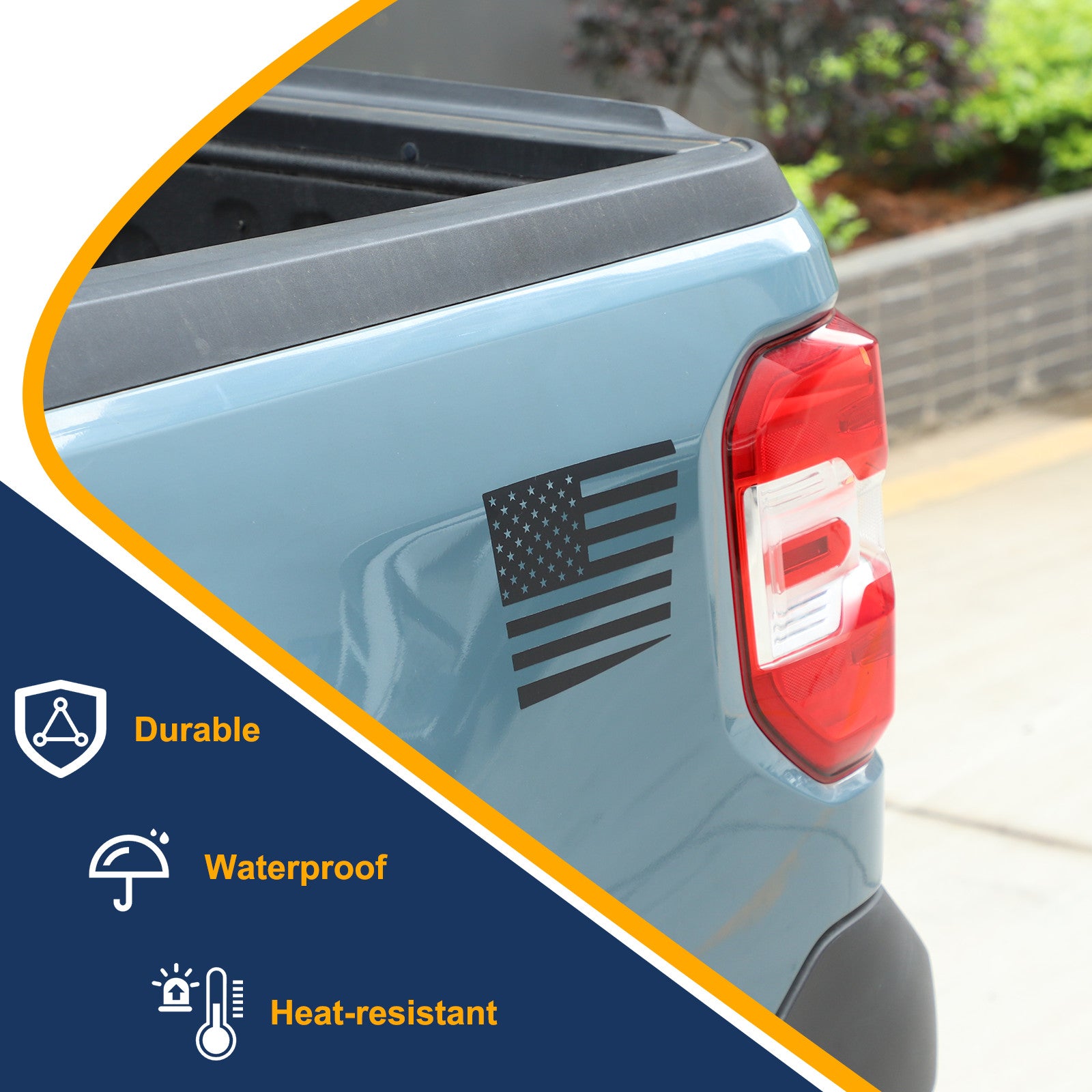 American flag side door fender vent vinyl decals for Maverick 2022 - 2024 n