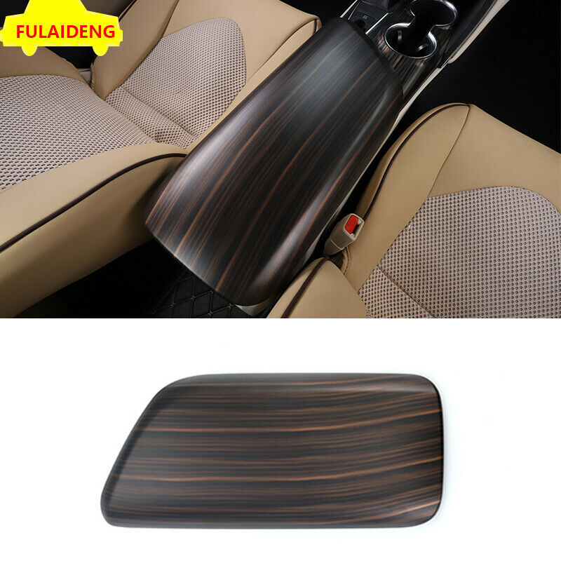 Peach Wood ABS Central Console Armrest Box Cover Trim for Toyota for Camry 2018-2023
