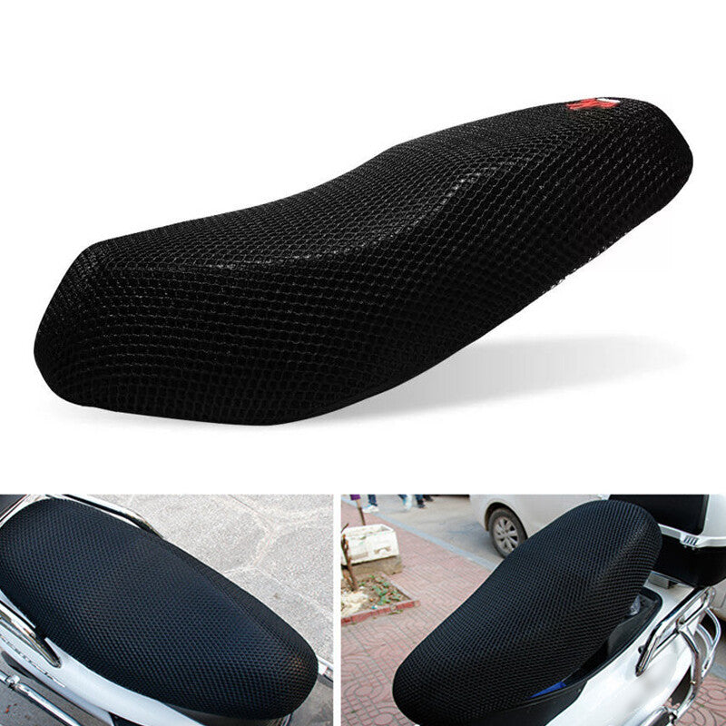 US Motorcycle for Seat Cover Waterproof Heat insulation Mesh Fabric Black v