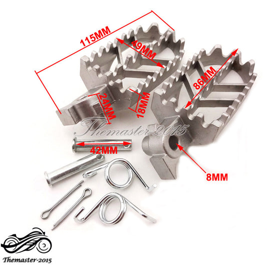 Stainless Steel Foot Peg Rest Footpegs for KAWASAKI KLX110 2002 - 2011 2012 2013 Q