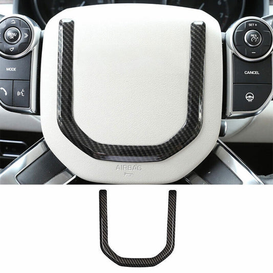 For Discovery Sport 2020-25 ABS Carbon Fiber Steering Wheel Panel Cover Trim 1X