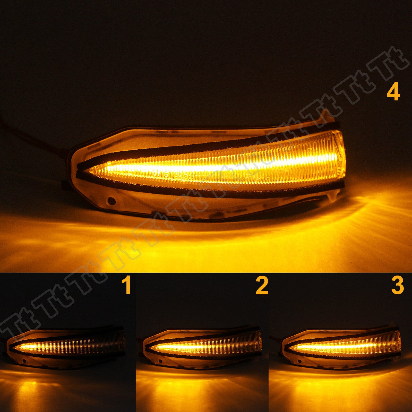 Sequential LED Side Mirror Signal Lights for 2014 for 4Runner 2013-18 RAV4- v