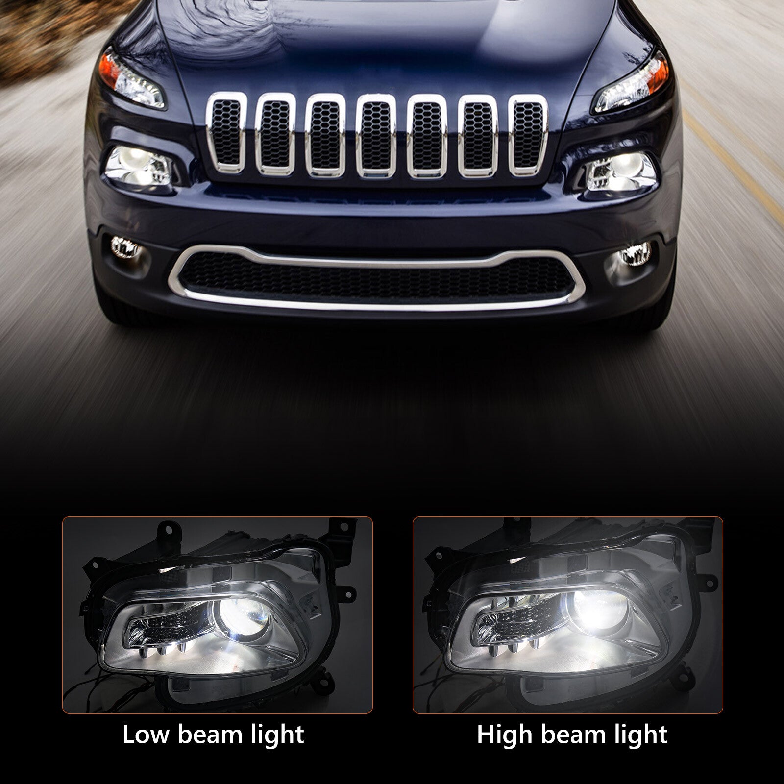 For 2014-2018 for Jeep Cherokee HID/Xenon for CHRome Projector Headlight Headlamp Driver v