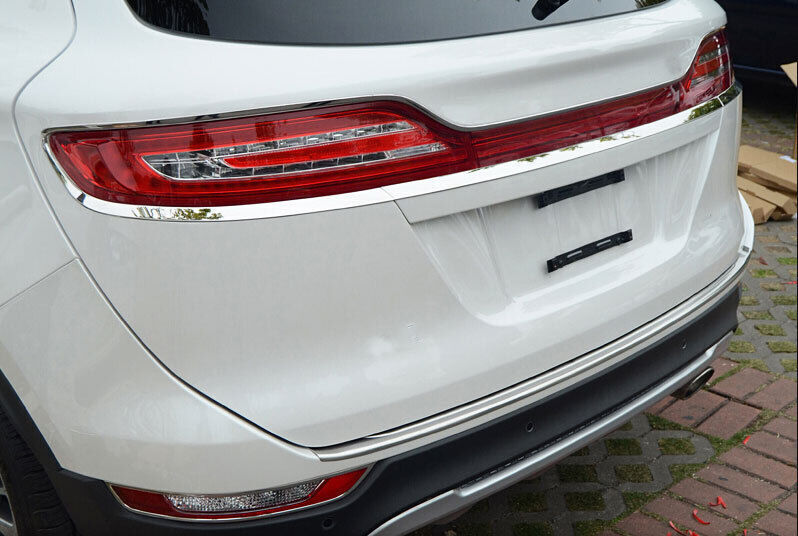 Silver Titanium for Lincoln MKC 2015-2019 Rear Tail Light Lamp 4PCS Cover Trim