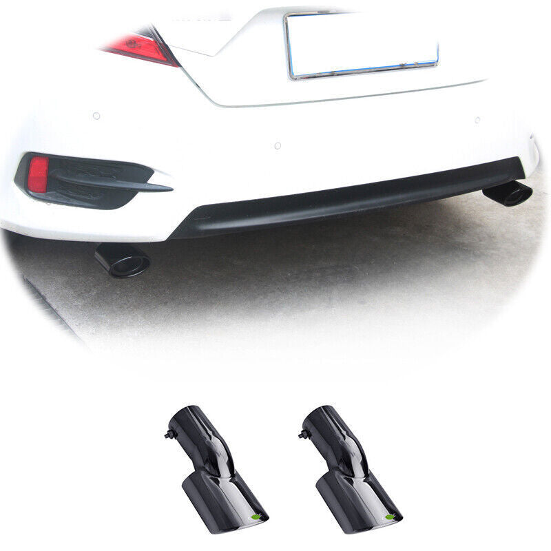 for Honda for Civic 2016-2021 Black Stainless Car Rear Tail Exhaust Pipe Muffler Tip