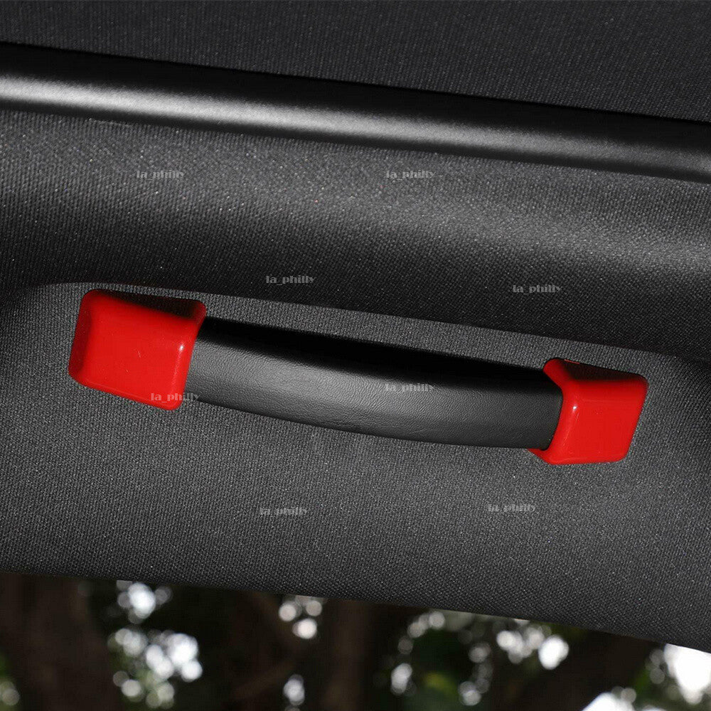 4xInterior Roof Top Grab Handle Decoration Cover Trim for Dodge for Challenger 15-19