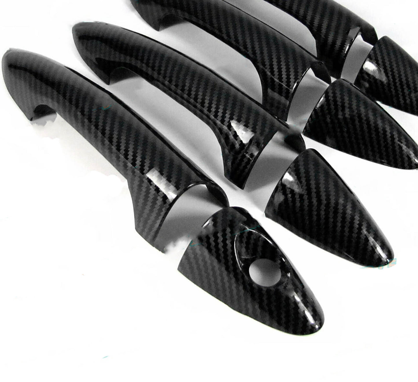 Gloss Black Carbon Fiber Trims For 2012-2017 for Hyundai Accent Door Handles