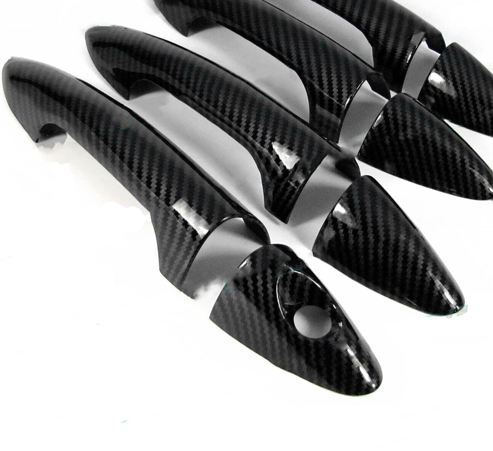 Gloss Black Carbon Fiber Trims For 2012-2017 for Hyundai Accent Door Handles