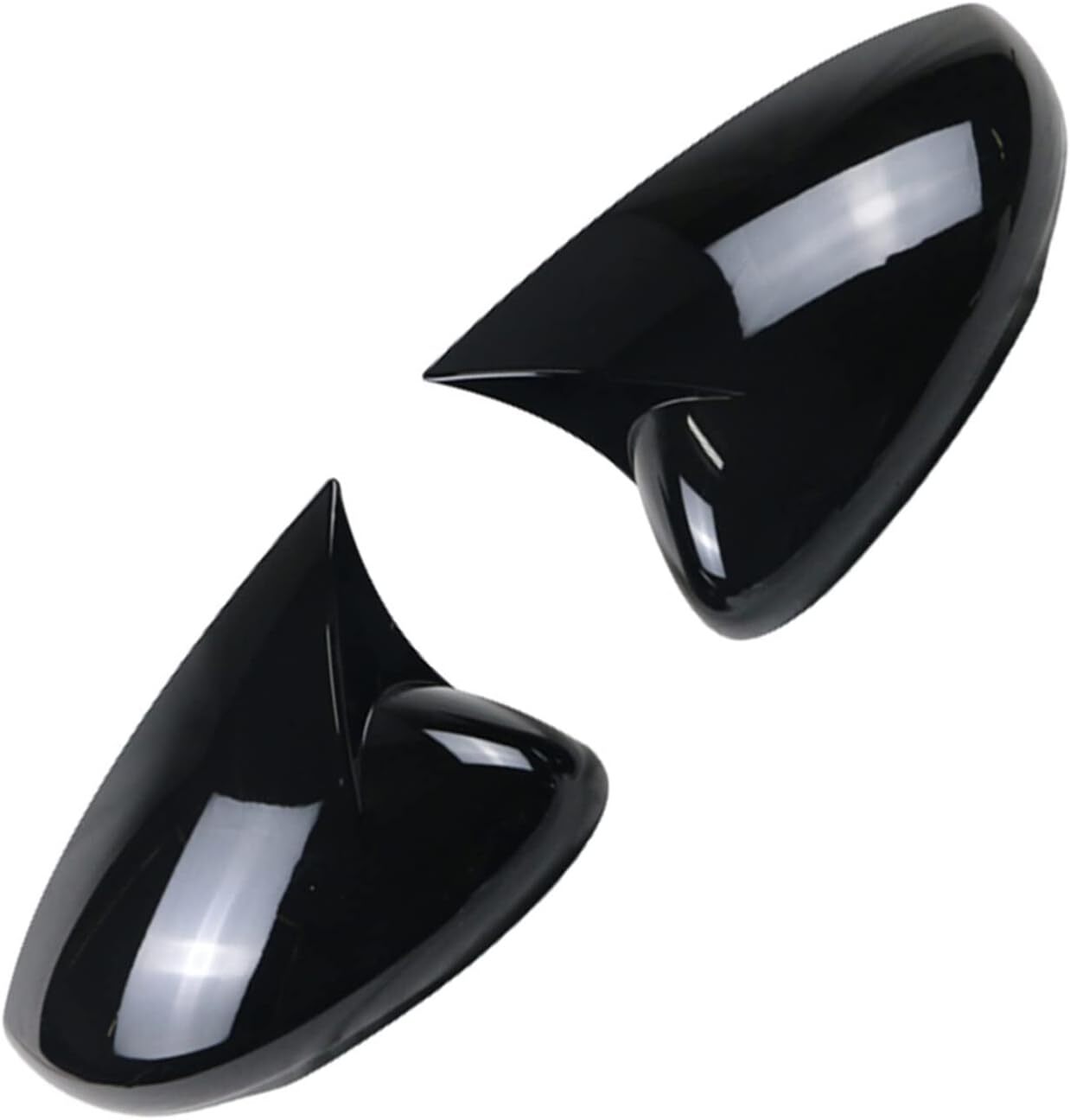 Car Glossy Black OX Horn Side Mirror Cover Mirror Shell for 21-23 for Ford Mach-E