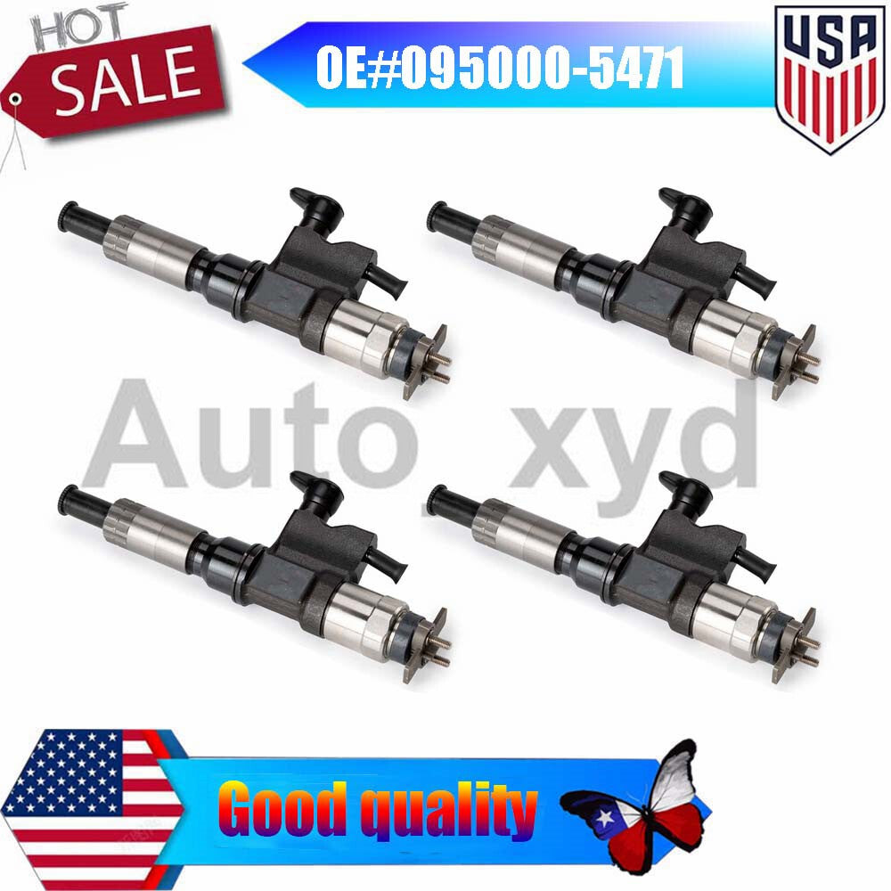 4-pack fuel injectors 095000-5471 suitable for Isuzu NPR NPR-HD 4HK1 diesel 2001-2007 02 03