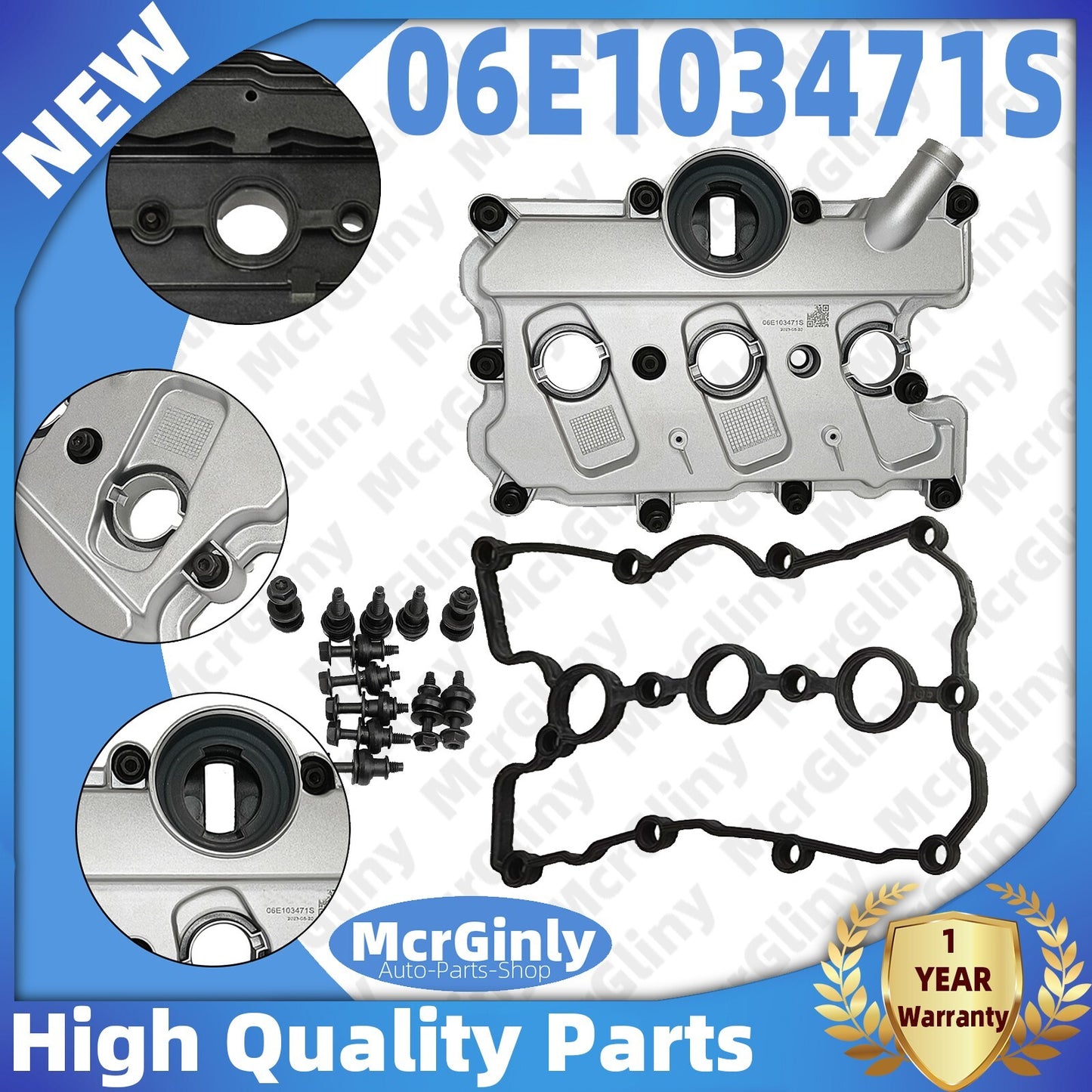 Cylinder engine valve cover with gasket suitable for Audi A4 A5 A6 A7 for A8 Q7 3.0T 06E103471S- n