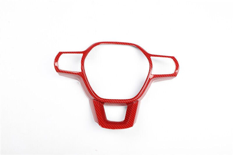 Steering Wheel Panel Frame Cover Trim for Honda for CIVIC 2022-2024 Red Carbon ABS n