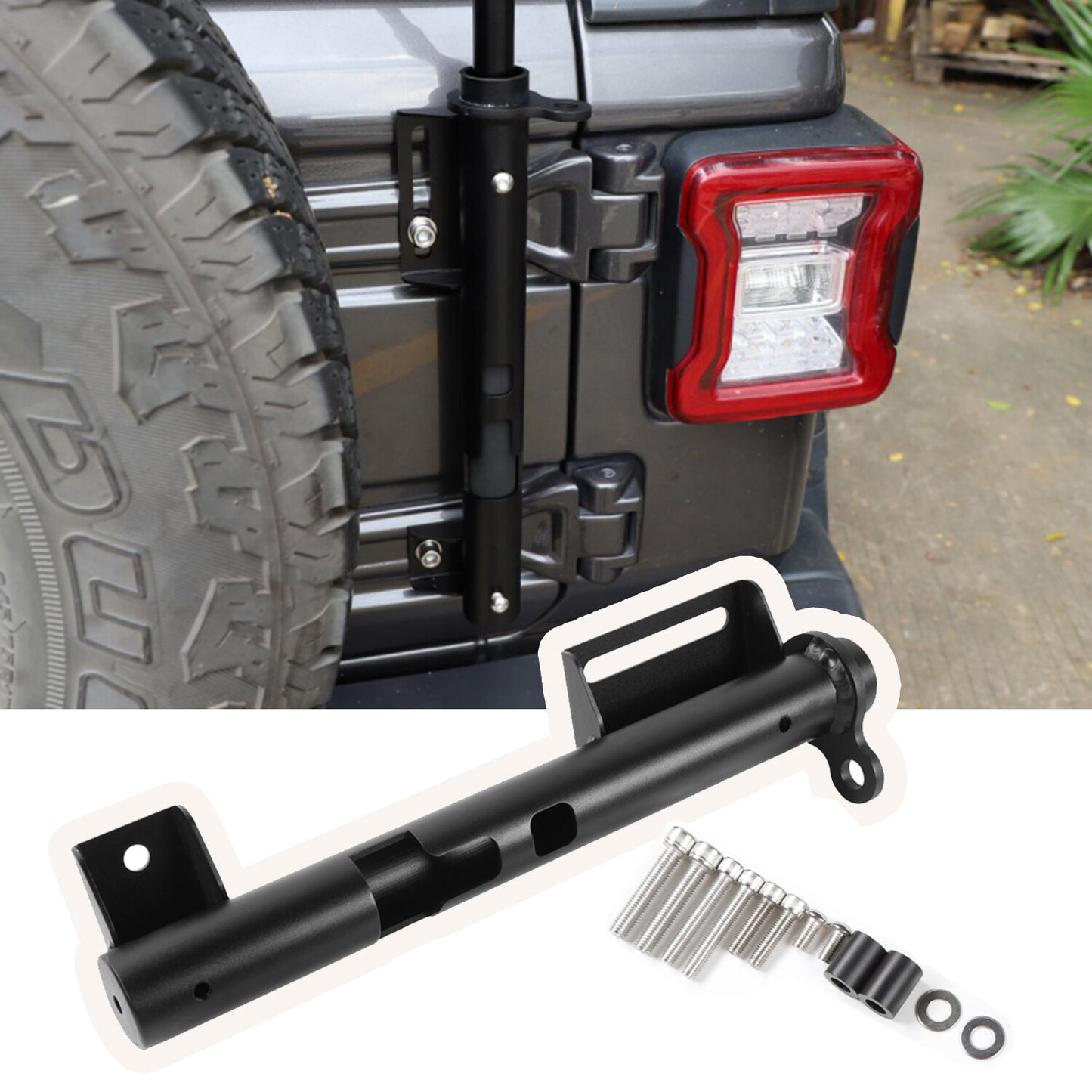 Solid Steel Flagpole Holder for Jeep for Wrangler JL JLU JT 2018-2023 Multi-Function