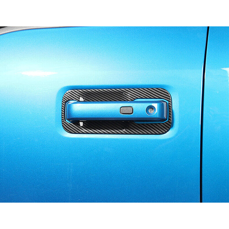 for Ford F-150 2015-2020 Carbon Fiber Side Door Handle Bowl Molding Cover Trim