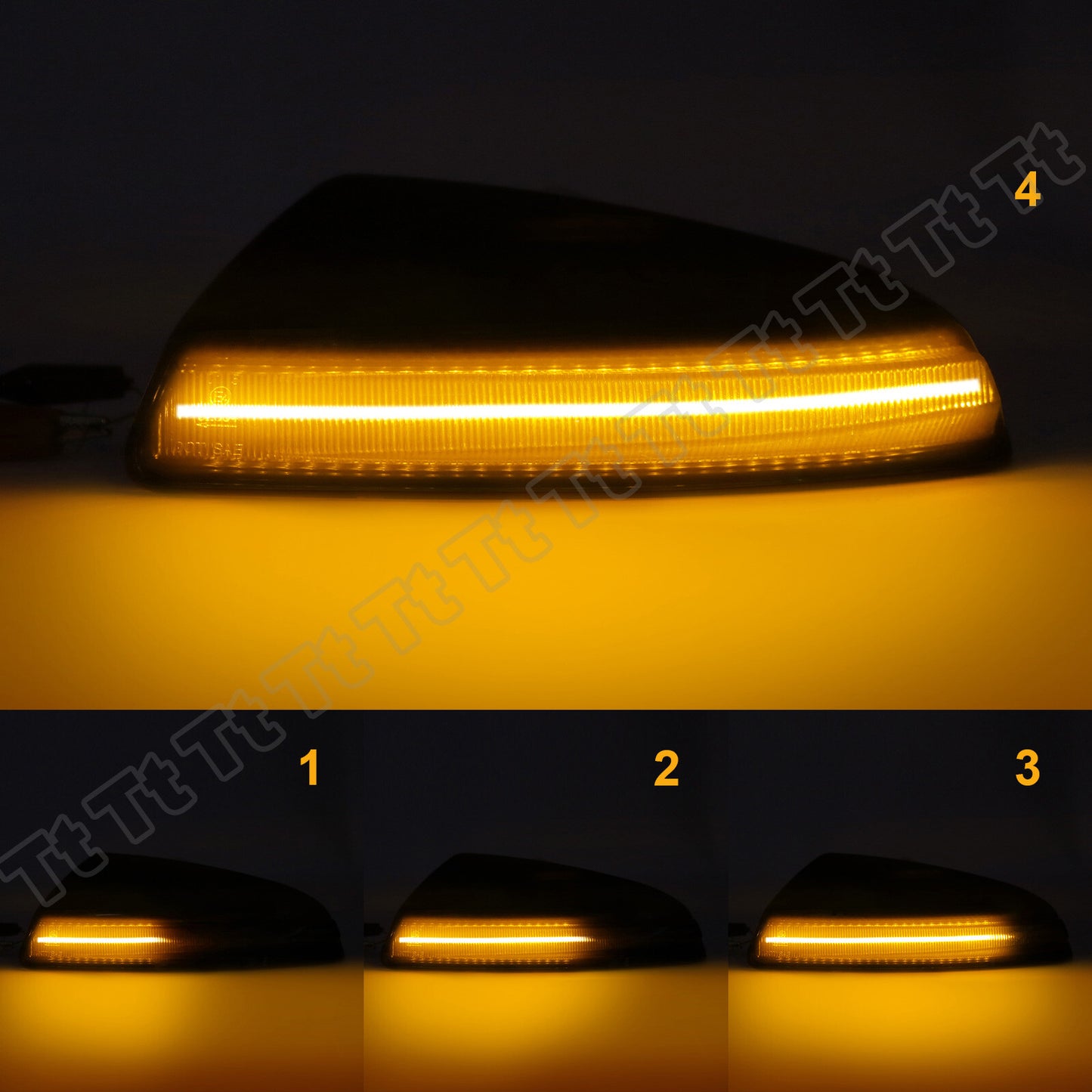 2x for 08-15 for Mercedes W164 C250 C300 C350 C63 AMG side mirror turn signal lights - v