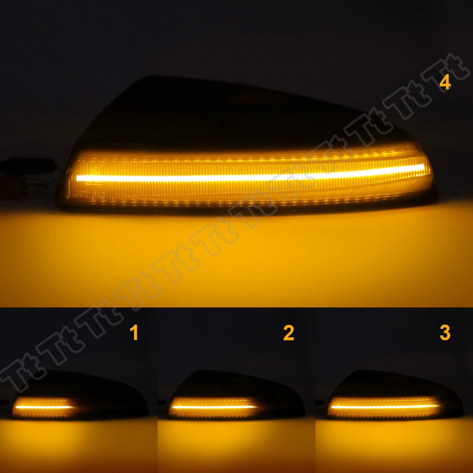 2x for 08-15 for Mercedes W164 C250 C300 C350 C63 AMG side mirror turn signal lights - v
