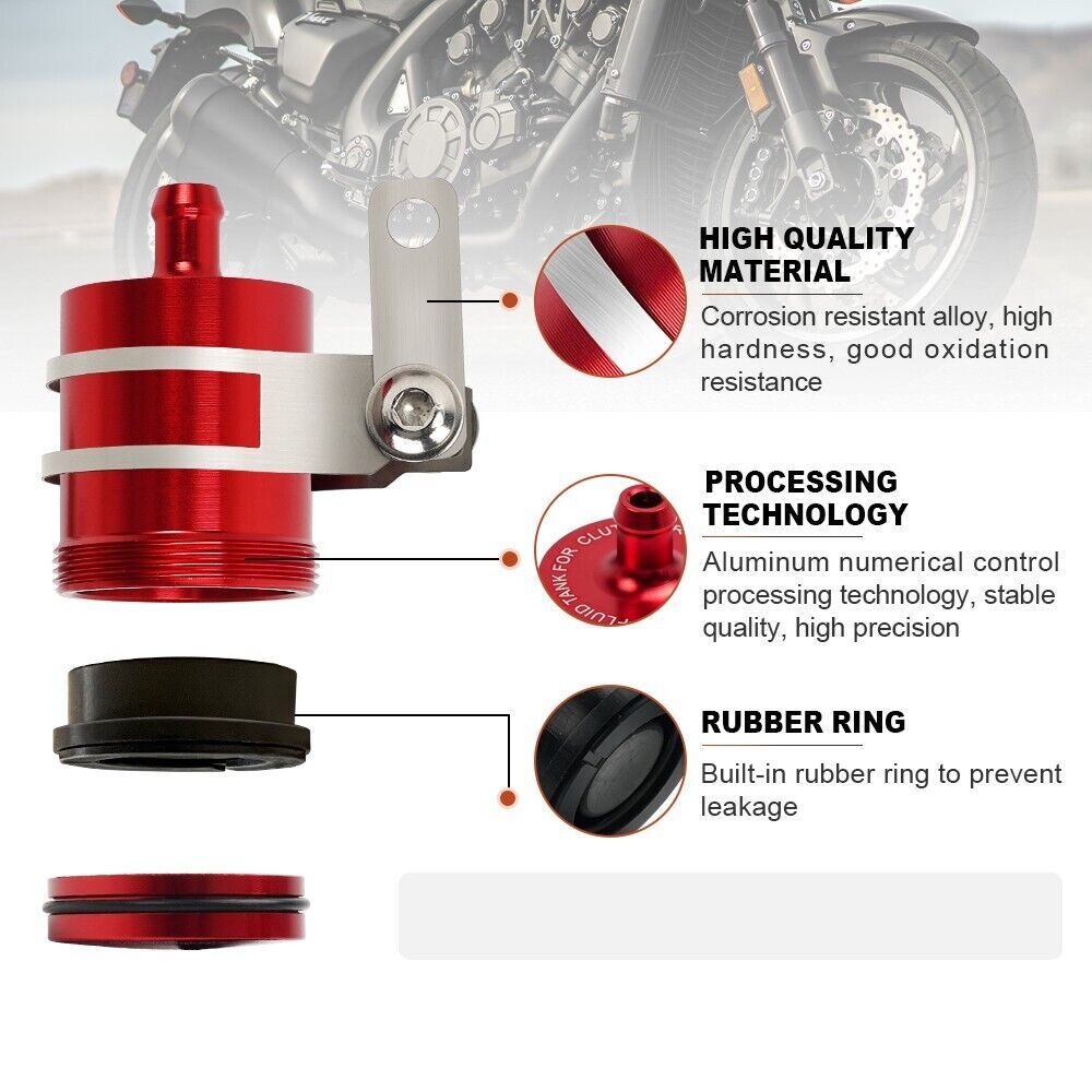 Universal Motorcycle Brake Clutch Master Cylinder Oil Fluid Reservoir Tank Cup Q