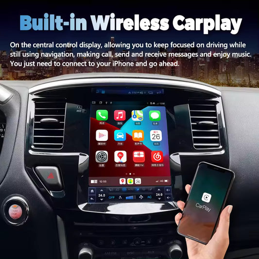 for Nissan Pathfinder 2012-2020 Car Radio for Tesla Vertical 10.4 Screen GPS Navi