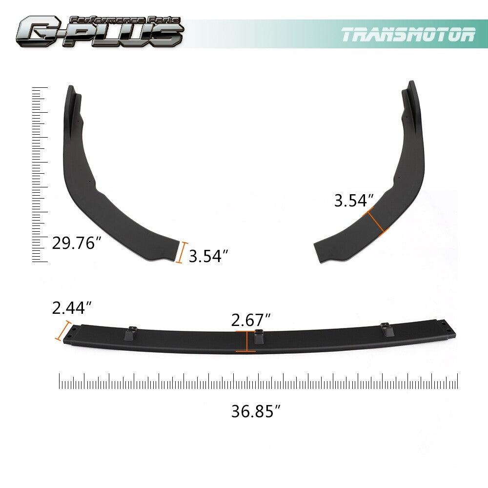 Fits 2018 - 2020 for CAMRY SE XSE Front Pump Lip Scoop Black - v