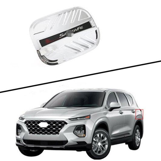 for Hyundai Santa Fe 2019-2022 Chrome Car Fuel Filler Cover Gas Tank Cap Trim