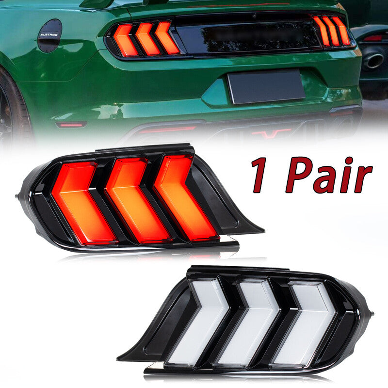 2-Pack LED Taillights for Ford for Mustang 2015-2023 Animated Sequence Rear Lights