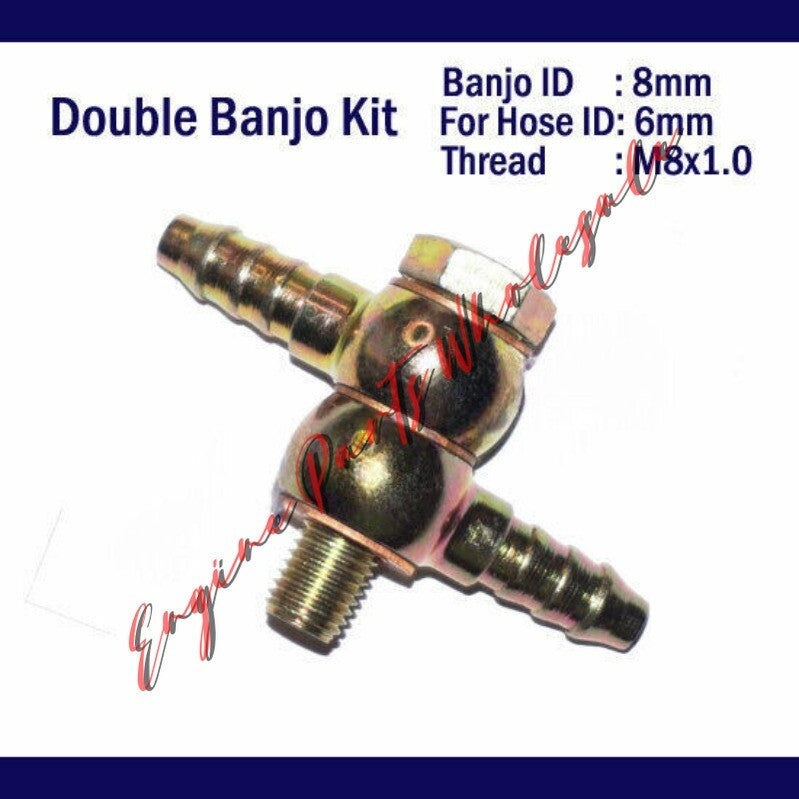 DOUBLE Dual Banjo Bolt Washer Set Hose Barb Fitting Brake Line Oil Fuel Metric Q