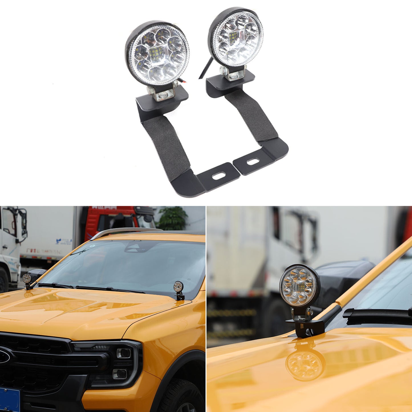 Low Profile LED Lighting Canopy Trench Mount Bracket for 2023-2024 Ranger n