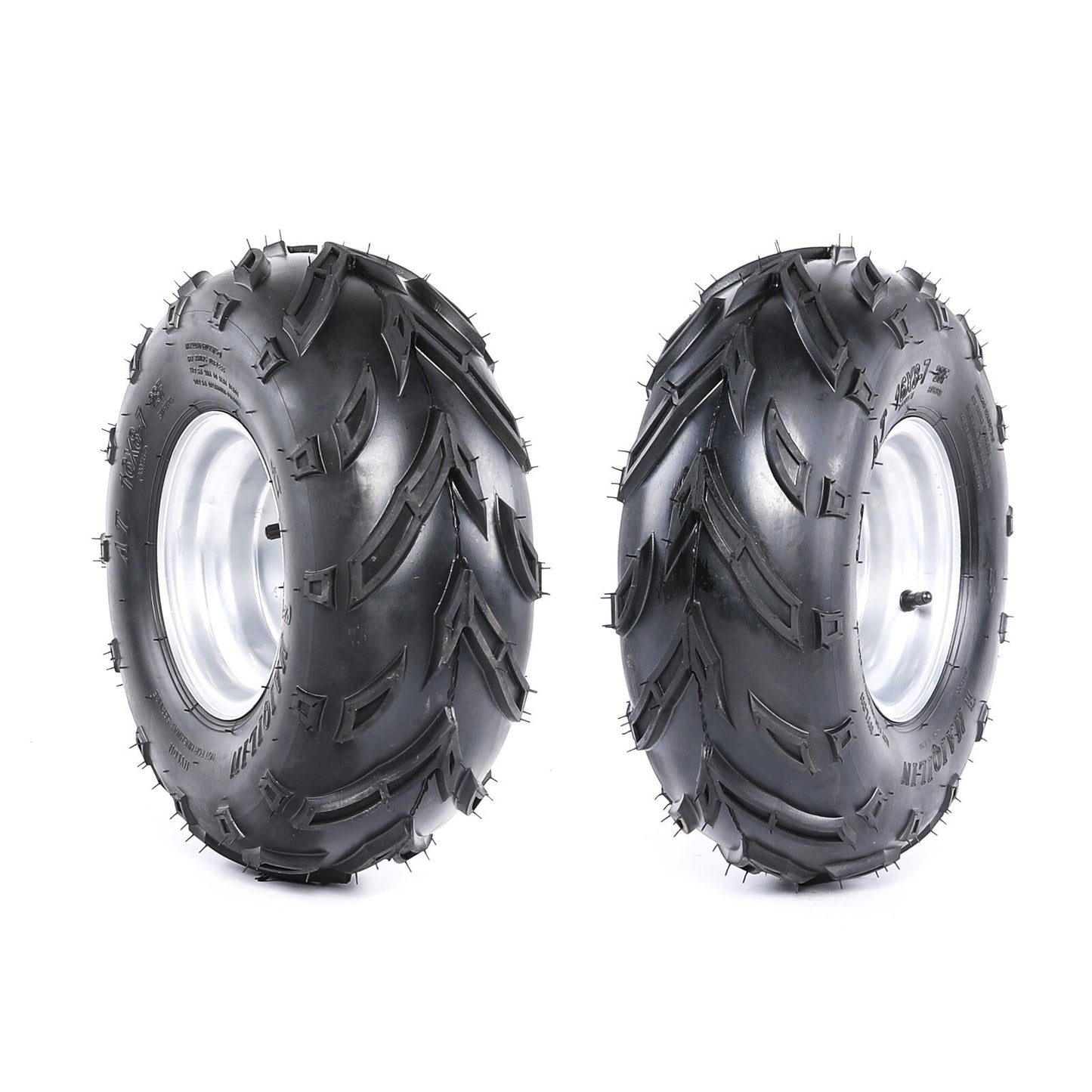 2-piece front 16x8-7 tire wheel with 3 lug nuts for 110cc/125cc all-terrain vehicles, 4-wheeled vehicles, and go-karts.