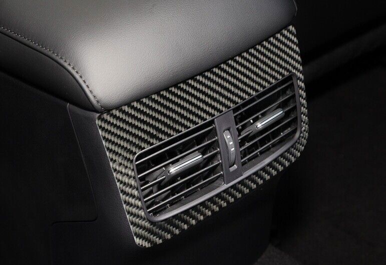 for Mazda 3 Axela 2019-23 Carbon Fiber Style Rear AC Air Outlet Vent Cover Trim