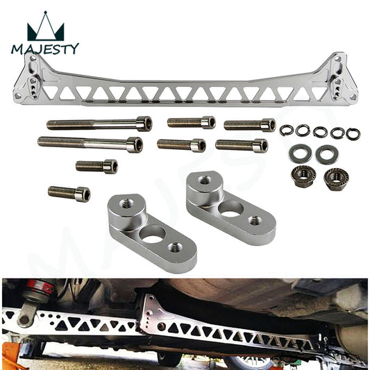 Rear Aluminum Subframe Brace Tie Subframe Subillet For 92-95 for Honda for Civic Silver